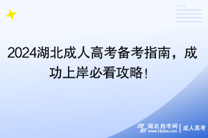2024湖北成人高考備考指南，成功上岸必看攻略！