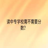 讀中專學(xué)校需不需要分?jǐn)?shù)？