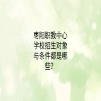 棗陽職教中心學校招生對象與條件都是哪些？