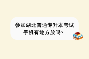 參加湖北普通專升本考試手機有地方放嗎？
