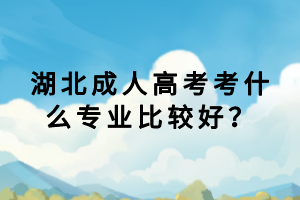 湖北成人高考考什么專業(yè)比較好？