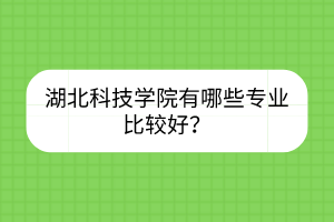 湖北科技學(xué)院有哪些專業(yè)比較好？