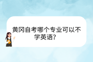 黃岡自考哪個(gè)專業(yè)可以不學(xué)英語？