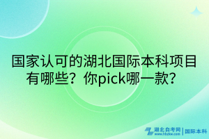 國(guó)家認(rèn)可的湖北國(guó)際本科項(xiàng)目有哪些？你pick哪一款？