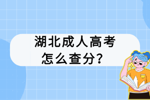 湖北成人高考怎么查分？