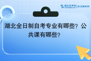 湖北全日制自考專業(yè)有哪些？公共課有哪些？