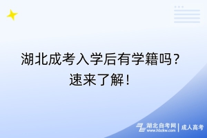 湖北成考入學(xué)后有學(xué)籍嗎？速來了解！