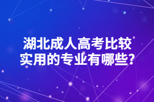 湖北成人高考比較實用的專業(yè)有哪些?
