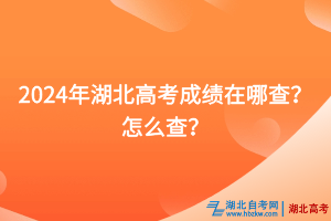 2024年湖北高考成績在哪查？怎么查？