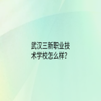 武漢三新職業(yè)技術(shù)學校怎么樣？