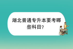 湖北普通專升本要考哪些科目？