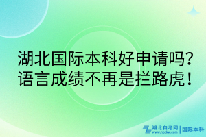湖北國際本科好申請嗎？語言成績不再是攔路虎！