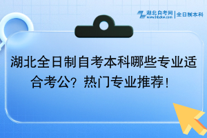 湖北全日制自考本科哪些專業(yè)適合考公？熱門專業(yè)推薦！