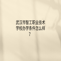 武漢市智工職業(yè)技術(shù)學(xué)校辦學(xué)條件怎么樣？