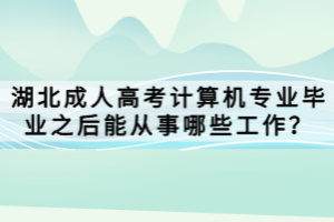 湖北成人高考計(jì)算機(jī)專業(yè)畢業(yè)之后能從事哪些工作？
