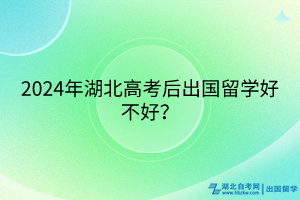 2024年湖北高考后出國留學好不好？
