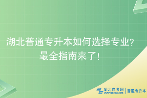湖北普通專升本如何選擇專業(yè)？最強選擇指南來了！