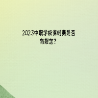 2023中職學(xué)校課時費(fèi)是否有規(guī)定？