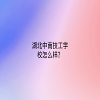 湖北中南技工學校怎么樣？