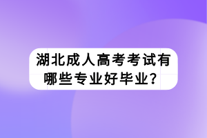 湖北成人高考考試有哪些專業(yè)好畢業(yè)？