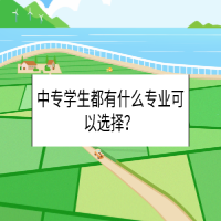 中專學生都有什么專業(yè)可以選擇？