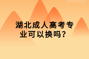 湖北成人高考專業(yè)可以換嗎？