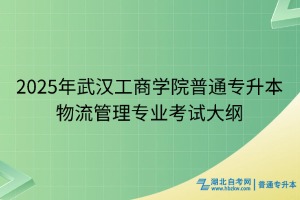 2025年武漢工商學(xué)院普通專升本物流管理專業(yè)考試大綱