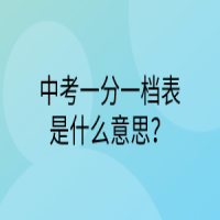 中考一分一檔表是什么意思？