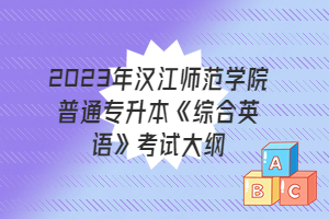 2023年漢江師范學(xué)院普通專升本《綜合英語(yǔ)》考試大綱