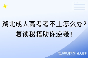 湖北成人高考考不上怎么辦？復(fù)讀秘籍助你逆襲！