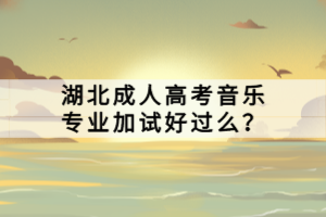 湖北成人高考音樂(lè)專業(yè)加試好過(guò)么？