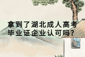 拿到了湖北成人高考畢業(yè)證企業(yè)認(rèn)可嗎？