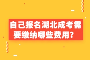自己報名湖北成考需要繳納哪些費用？