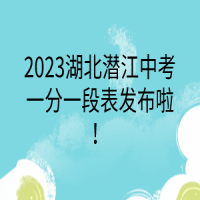 2023湖北潛江中考一分一段表發(fā)布啦！