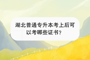 湖北普通專升本考上后可以考哪些證書(shū)？