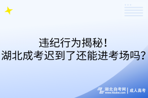 違紀(jì)行為揭秘！湖北成考遲到了還能進(jìn)考場嗎？