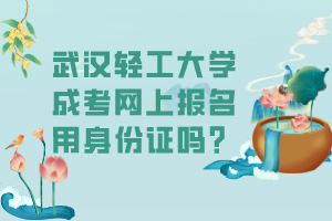武漢輕工大學(xué)成考網(wǎng)上報名用身份證嗎？