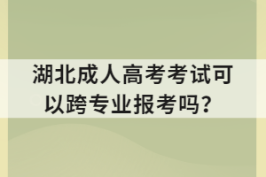湖北成人高考考試可以跨專業(yè)報(bào)考嗎？