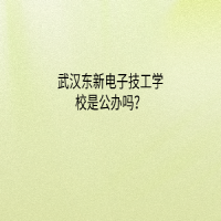 武漢東新電子技工學(xué)校是公辦嗎？