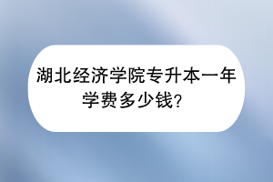 湖北經(jīng)濟(jì)學(xué)院專升本一年學(xué)費(fèi)多少錢？