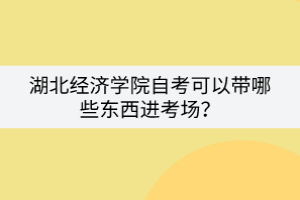 湖北經(jīng)濟(jì)學(xué)院自考可以帶哪些東西進(jìn)考場？