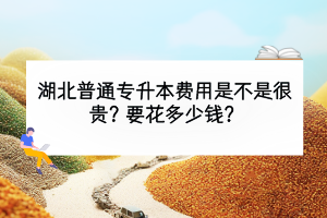 湖北普通專升本費用是不是很貴？要花多少錢？