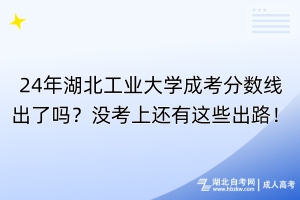 24年湖北工業(yè)大學(xué)成考分?jǐn)?shù)線出了嗎？沒考上還有這些出路！