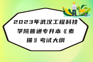 2023年武漢工程科技學院普通專升本《素描》考試大綱