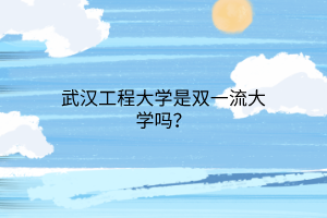 武漢工程大學(xué)是雙一流大學(xué)嗎？