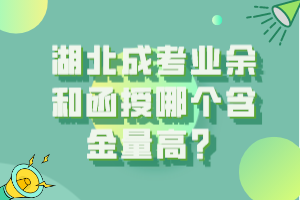湖北成考業(yè)余和函授哪個(gè)含金量高？
