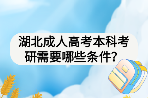 湖北成人高考本科考研需要哪些條件？