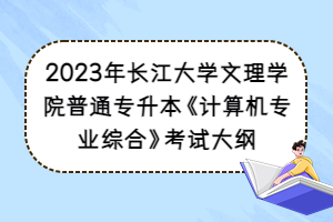 2023年長江大學(xué)文理學(xué)院普通專升本《計算機專業(yè)綜合》考試大綱