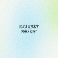 武漢江南技術(shù)學(xué)校是大專嗎？