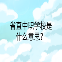 省直中職學(xué)校是什么意思？